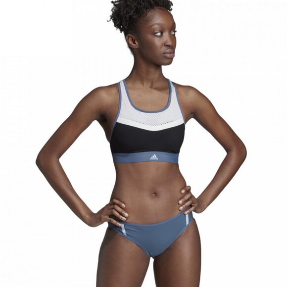 Adidas Don't Rest Medium Support Sports Bra | Black, White | DY5038 | 36DD - Picture 2 of 8